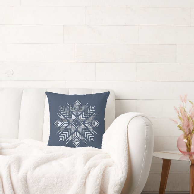 Schneeflockendesign Kissen (Liege)