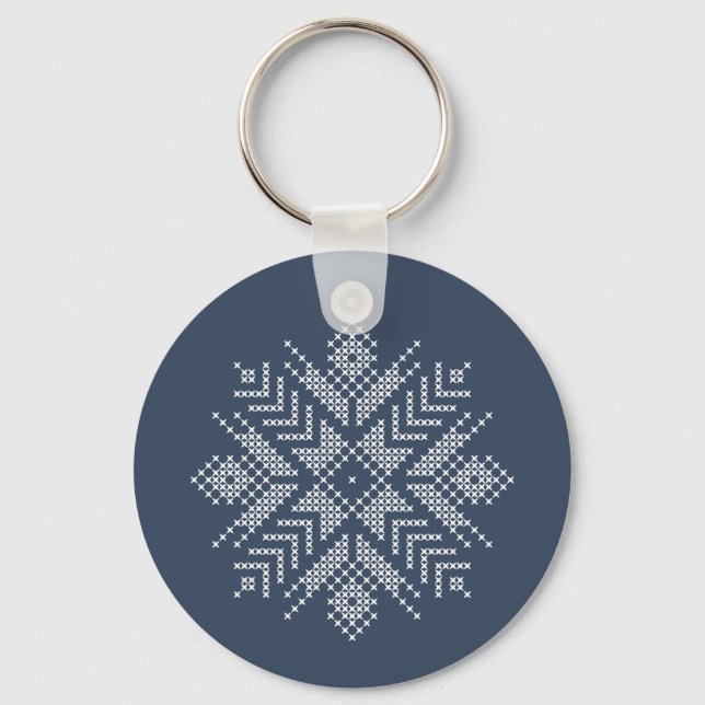 Schneeflockendesign Schlüsselanhänger (Vorderseite)