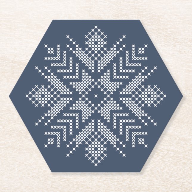 Schneeflockendesign Untersetzer (Vorderseite)