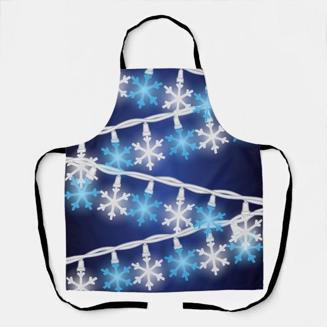 Schneeflockenlichter Schürze (Vorderseite)