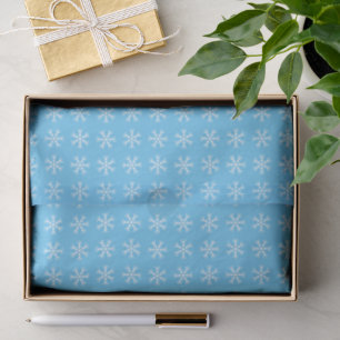 Schneeflockenmuster auf Light Blue Weihnachten Url Seidenpapier