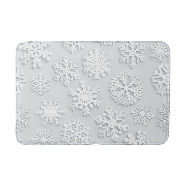 Schneeflockenmuster Badematte (Vorderseite)