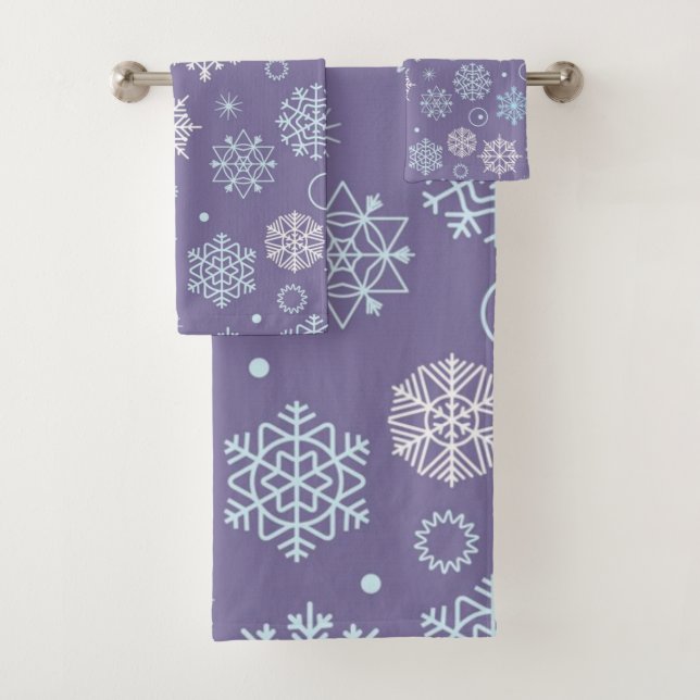 Schneeflockenmuster Badhandtuch Set (Insitu)