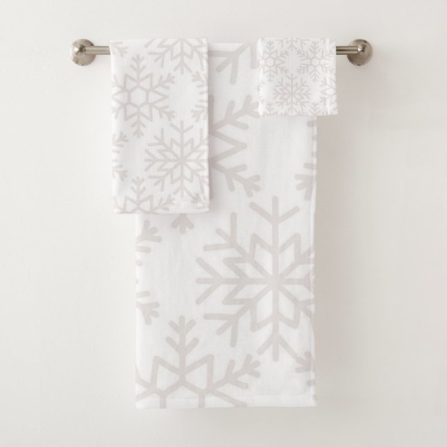 Schneeflockenmuster Badhandtuch Set (Insitu)
