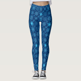 Schneeflockenmuster blau D Blau BG Leggings