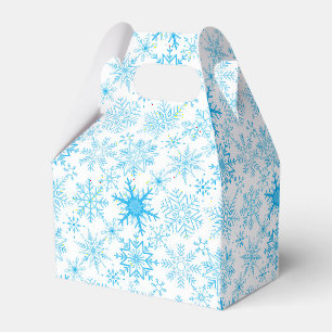 Schneeflockenmuster blau geschenkschachtel