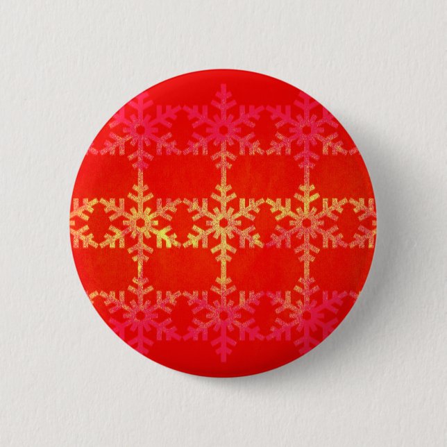 Schneeflockenmuster Button (Vorderseite)
