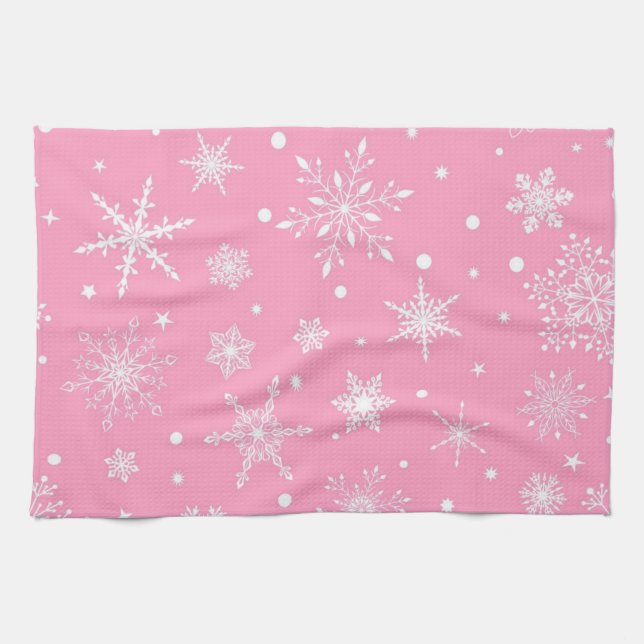 Schneeflockenmuster Geschirrtuch (Horizontal)