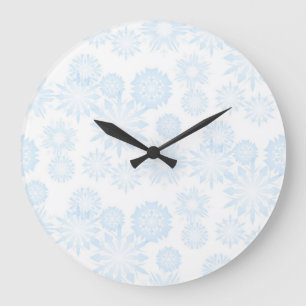 Schneeflockenmuster Große Wanduhr