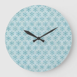 Schneeflockenmuster Große Wanduhr