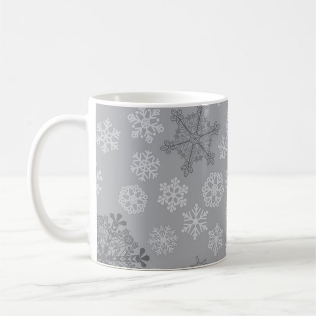 Schneeflockenmuster Kaffeetasse (Links)