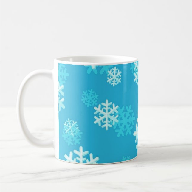 Schneeflockenmuster Kaffeetasse (Links)
