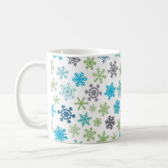 Schneeflockenmuster Kaffeetasse (Links)