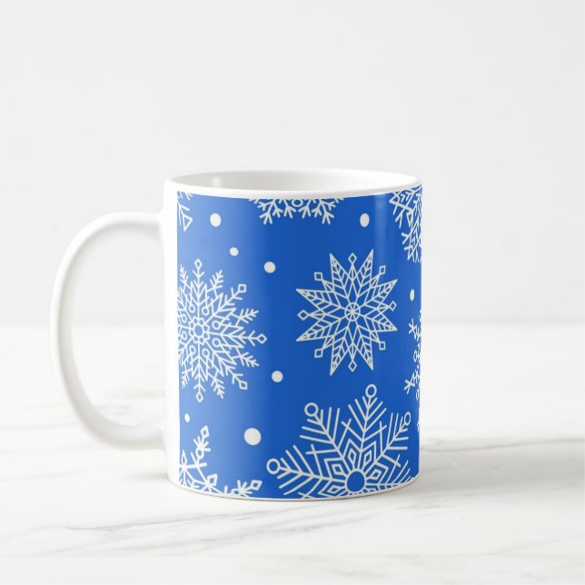 Schneeflockenmuster Kaffeetasse (Links)