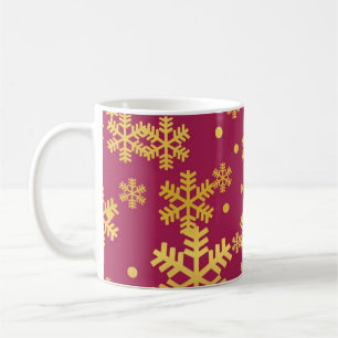 Schneeflockenmuster Kaffeetasse