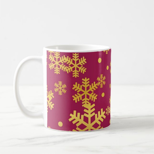 Schneeflockenmuster Kaffeetasse (Links)