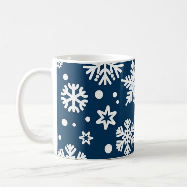 Schneeflockenmuster Kaffeetasse (Links)