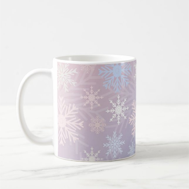 Schneeflockenmuster Kaffeetasse (Links)