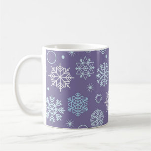 Schneeflockenmuster Kaffeetasse