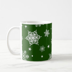 Schneeflockenmuster Kaffeetasse