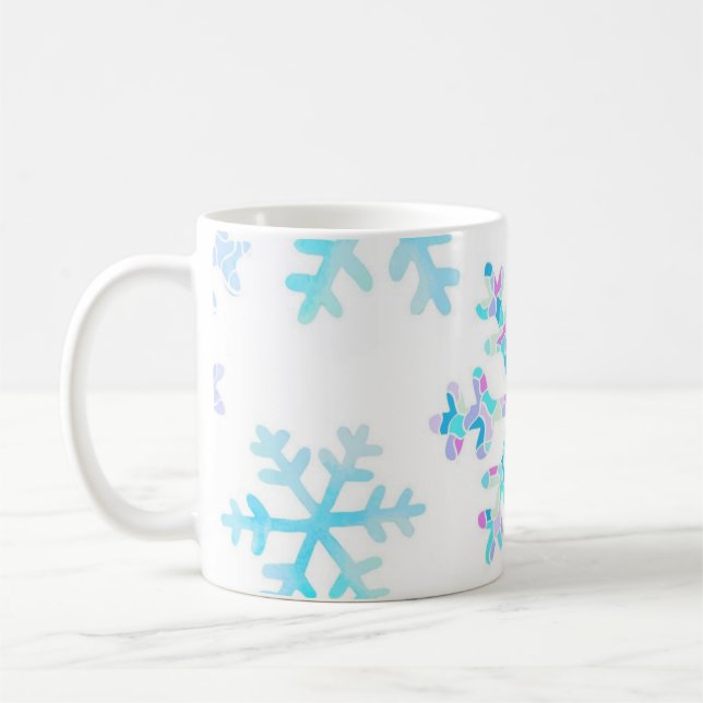 Schneeflockenmuster Kaffeetasse (Links)