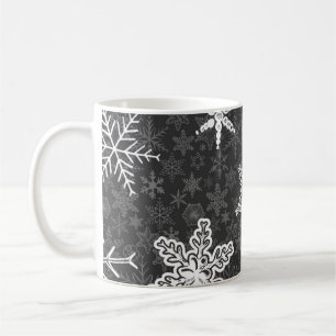 Schneeflockenmuster Kaffeetasse