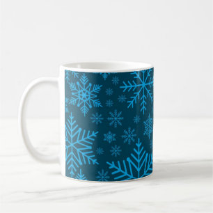 Schneeflockenmuster Kaffeetasse