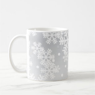 Schneeflockenmuster Kaffeetasse