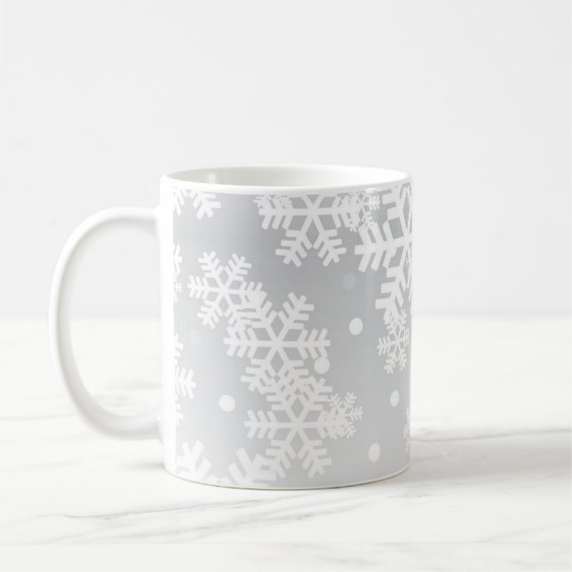 Schneeflockenmuster Kaffeetasse (Links)