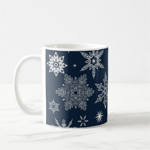 Schneeflockenmuster Kaffeetasse