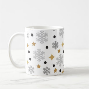 Schneeflockenmuster Kaffeetasse