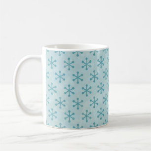 Schneeflockenmuster Kaffeetasse