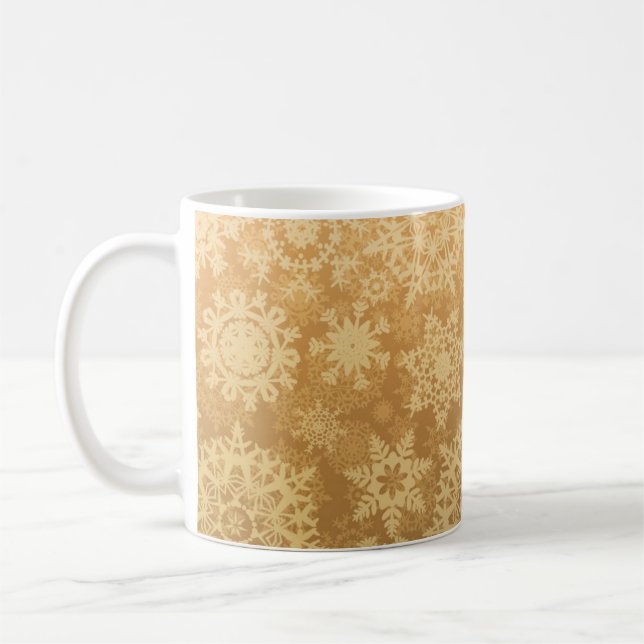 Schneeflockenmuster Kaffeetasse (Links)