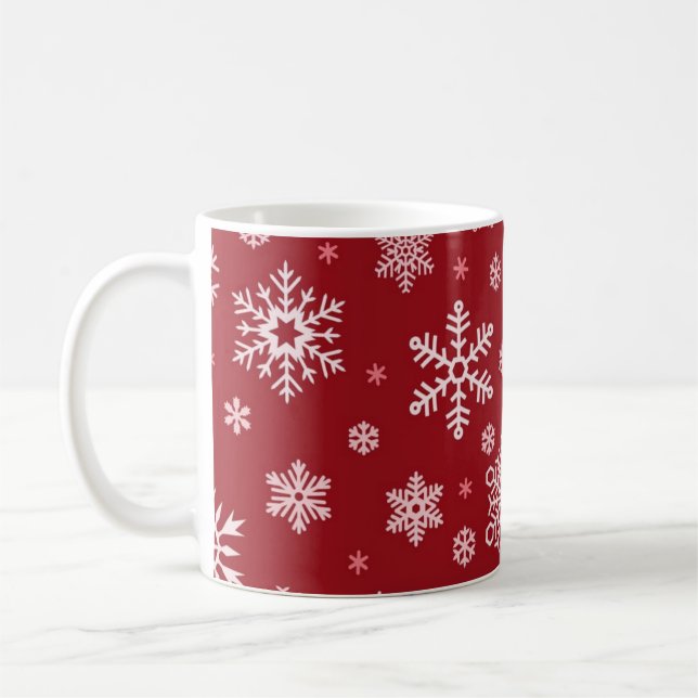 Schneeflockenmuster Kaffeetasse (Links)