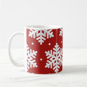 Schneeflockenmuster Kaffeetasse