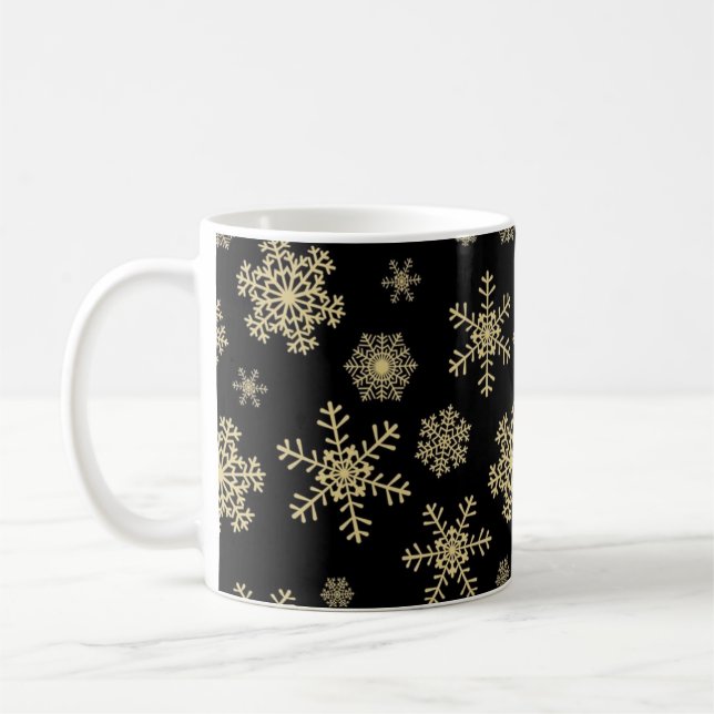 Schneeflockenmuster Kaffeetasse (Links)