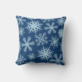 Schneeflockenmuster Kissen