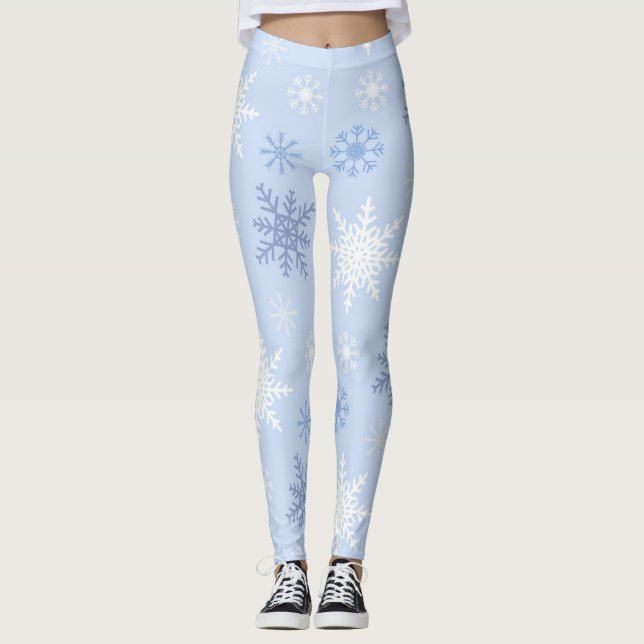 Schneeflockenmuster Leggings (Vorderseite)