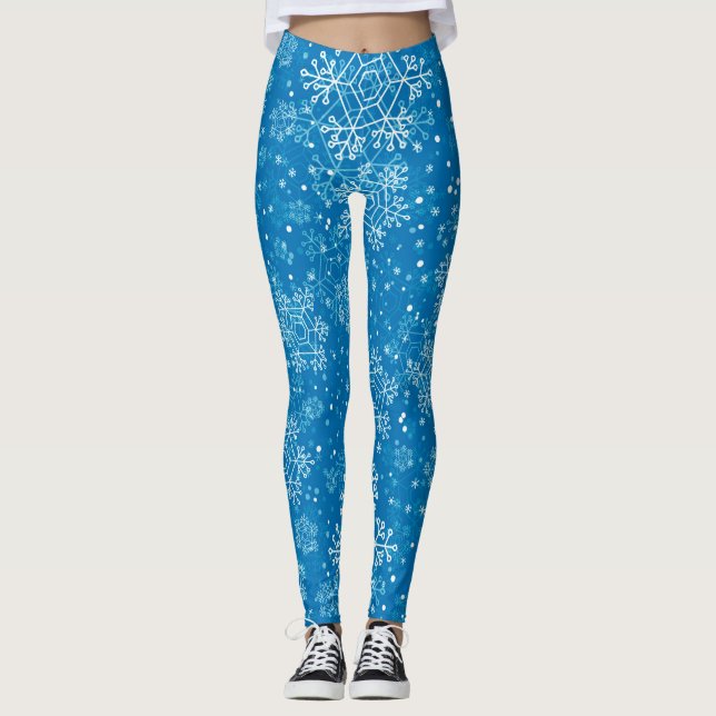 Schneeflockenmuster Leggings (Vorderseite)