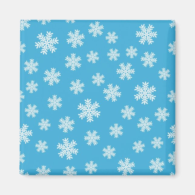 Schneeflockenmuster Magnet (Vorne)