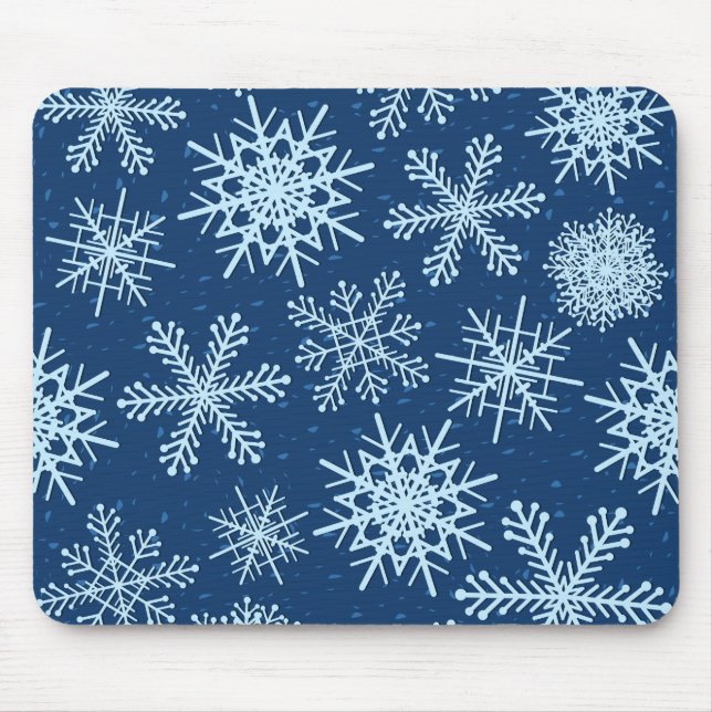 Schneeflockenmuster Mousepad (Vorne)