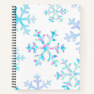 Schneeflockenmuster Notizbuch