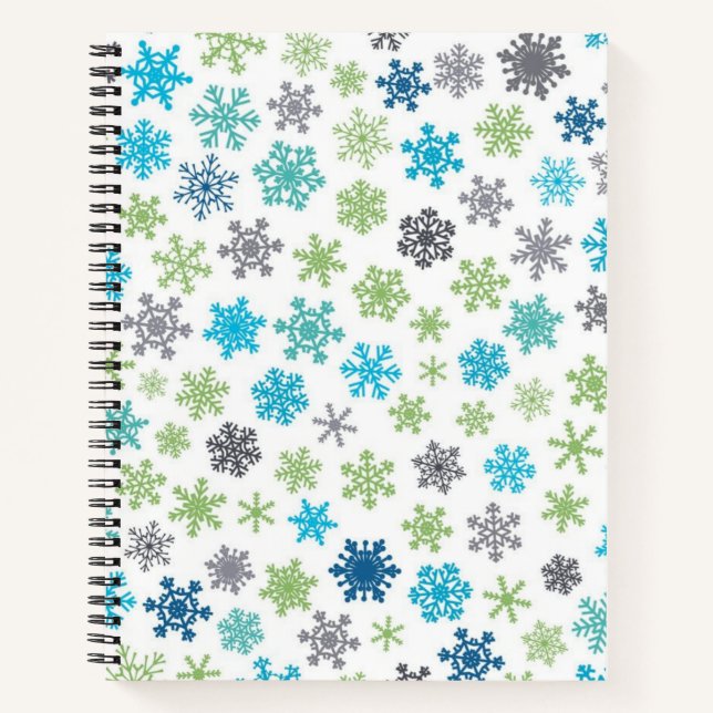 Schneeflockenmuster Notizbuch (Vorderseite)