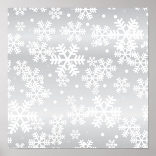 Schneeflockenmuster Poster