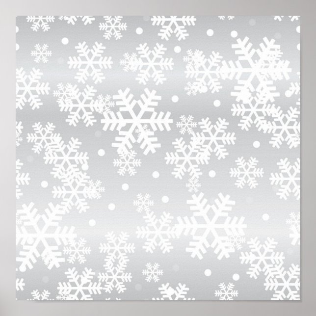 Schneeflockenmuster Poster (Vorne)