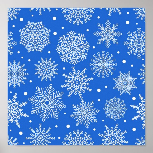 Schneeflockenmuster Poster (Vorne)