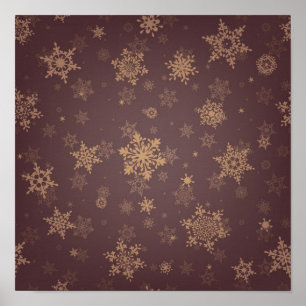 Schneeflockenmuster Poster