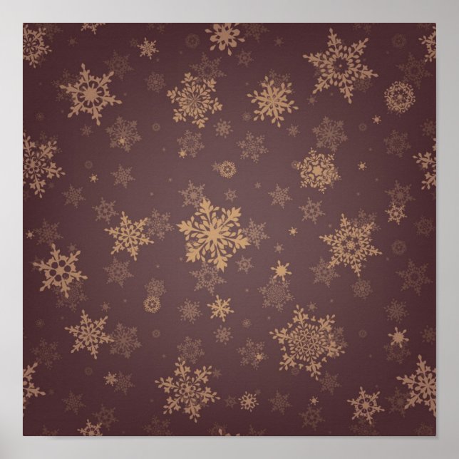 Schneeflockenmuster Poster (Vorne)