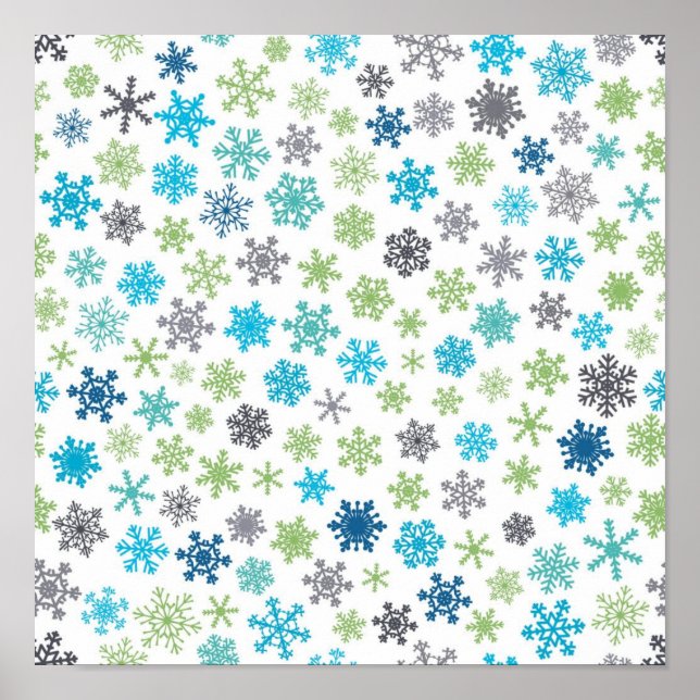 Schneeflockenmuster Poster (Vorne)