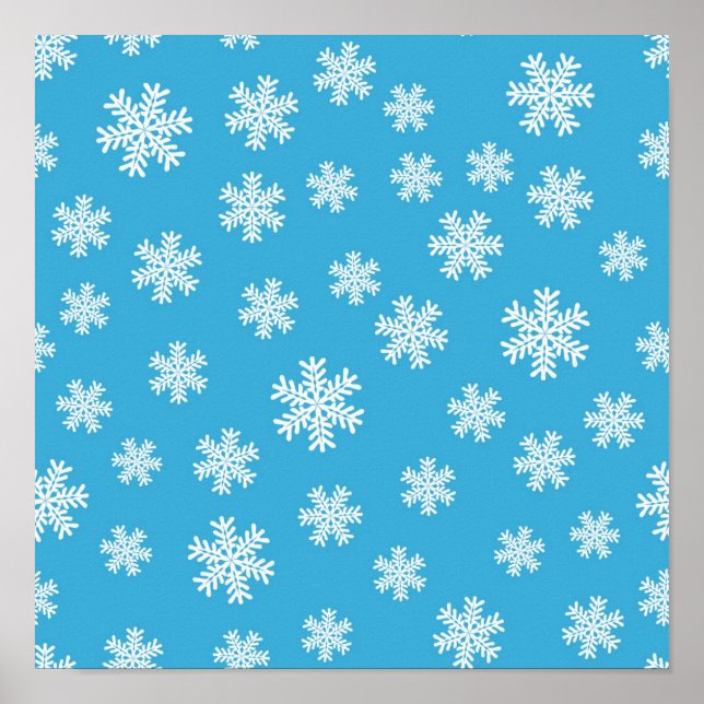 Schneeflockenmuster Poster (Vorne)